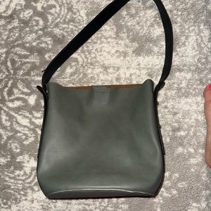 Anthropologie leather bucket bag